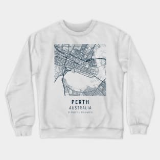 perth simple map Crewneck Sweatshirt